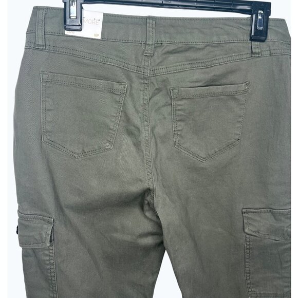 Evermore Womens Capri Cargo Pants Size 10P Olive Green - Picture 10 of 14